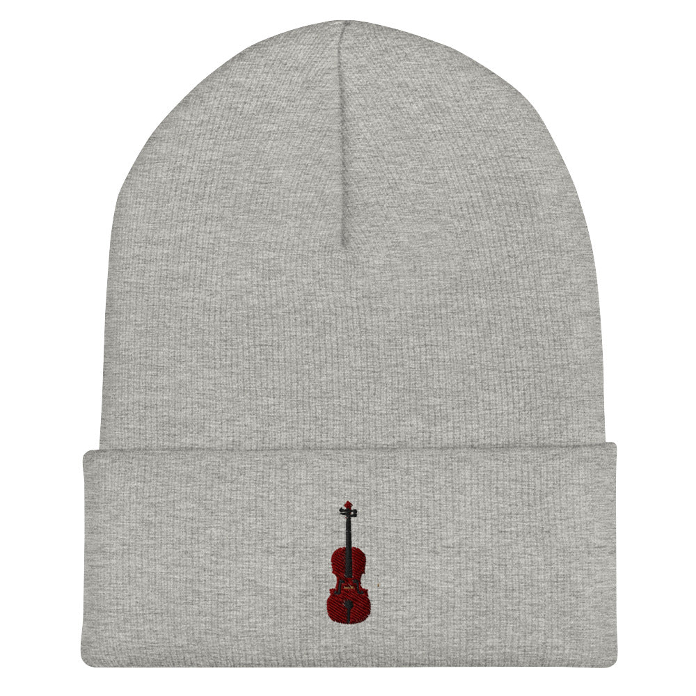 Embroidered Cello Beanie