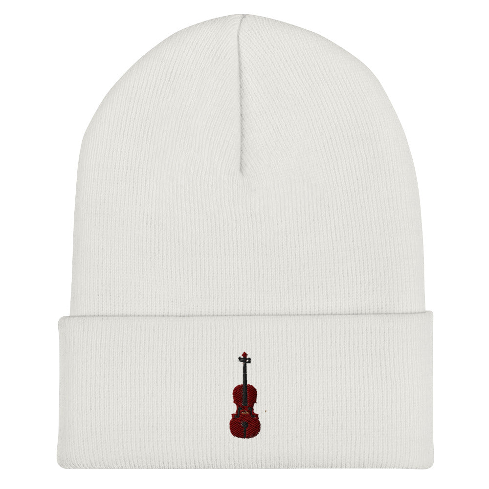 Embroidered Cello Beanie