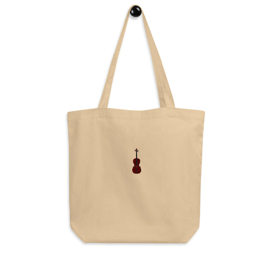 Schrello cello embroidered eco tote bag